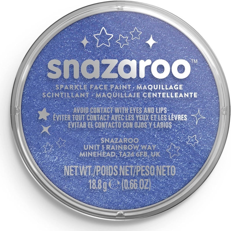 Snazaroo Sparkle Face and Body Paint, 18.8g (0.66-oz) Pot, Sparkle Blue - Image 2